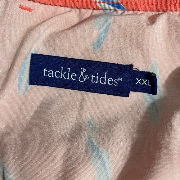 Tackle & Tides Shorts Mens Size XXL Coral Blue Surfboard Print Shorts - Picture 5 of 7
